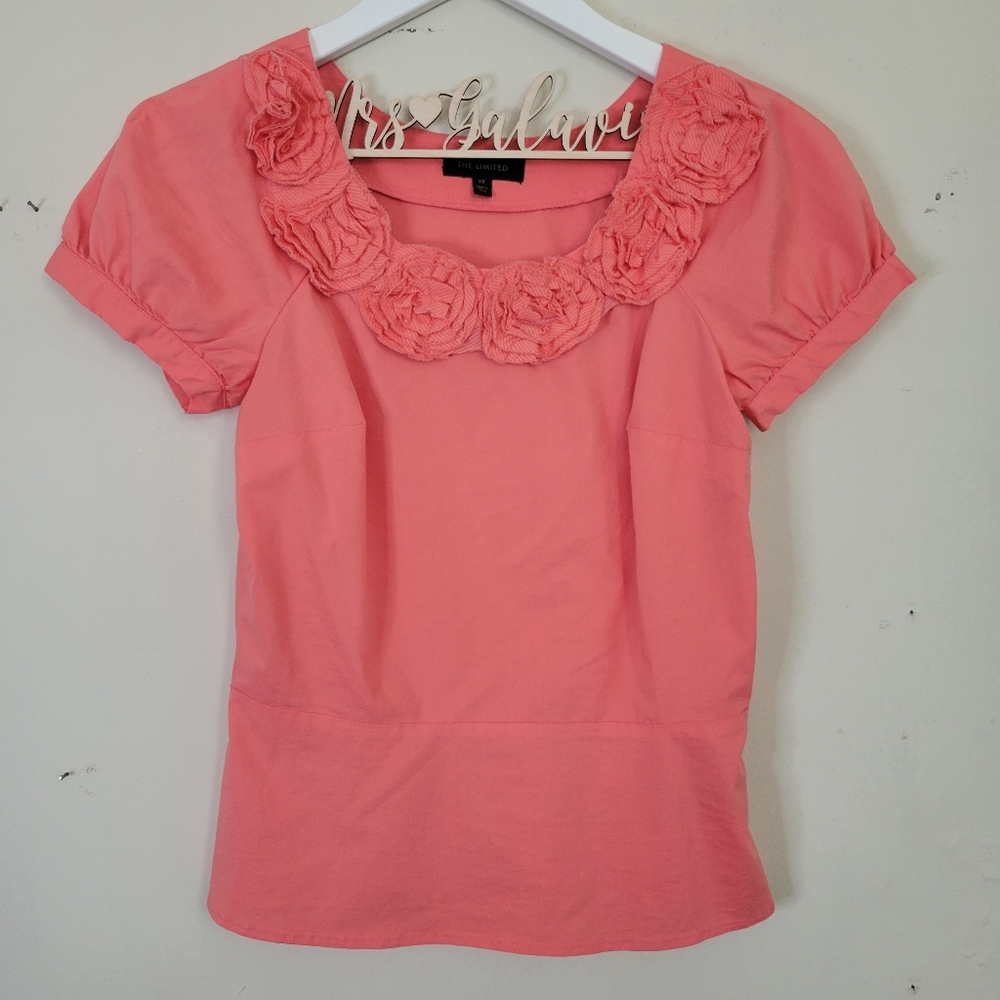 {3/$20} The Limited Coral Floral Blouse